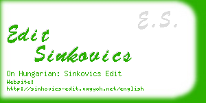 edit sinkovics business card
